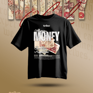 تي شيرت جزائري بتصميم "Algerian Money – Can Buy Happiness!" | قطن فاخر ورسالة تحفيزية