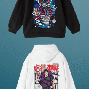 White Toji Hoodie+Black Akaza Hoodie