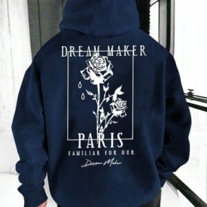 Hoodie Cotton بتصميم من الخلف ابعاد التصميم الخلفي (35X35)