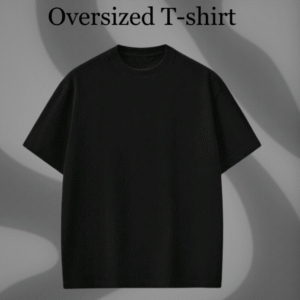 black simple oversized t-shirt