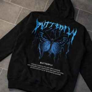 "Hoodie "Electric Blue Butterfly