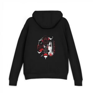 Sweat à capuche Itachi Uchiha - Édition spéciale design anime japonais (noir)