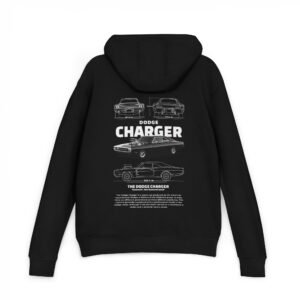 Sweat à capuche Dodge Charger Classic, la bête américaine au design Blueprint