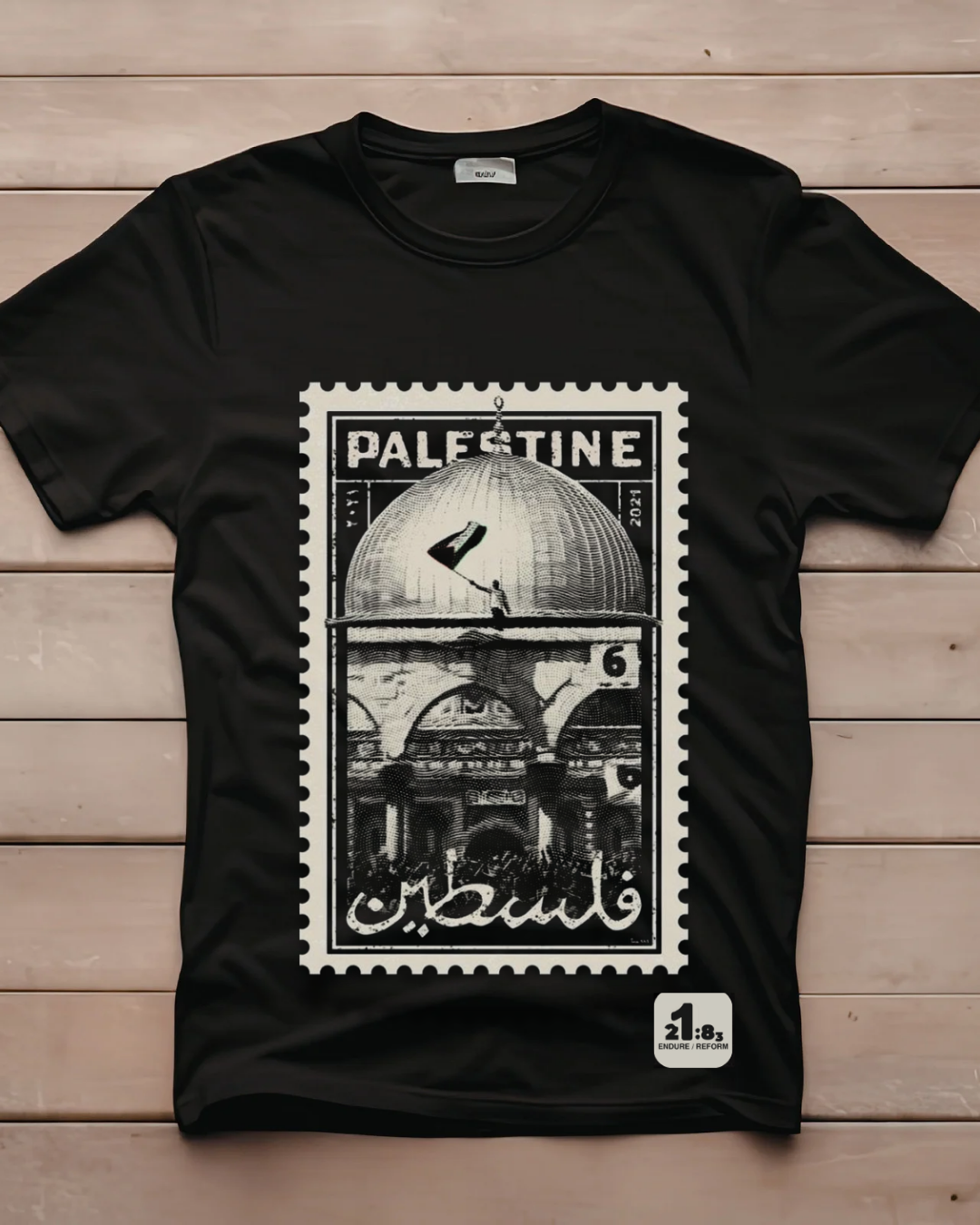 Black palestine t-shirt - الصورة 2