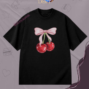 T-shirt cerise oversize