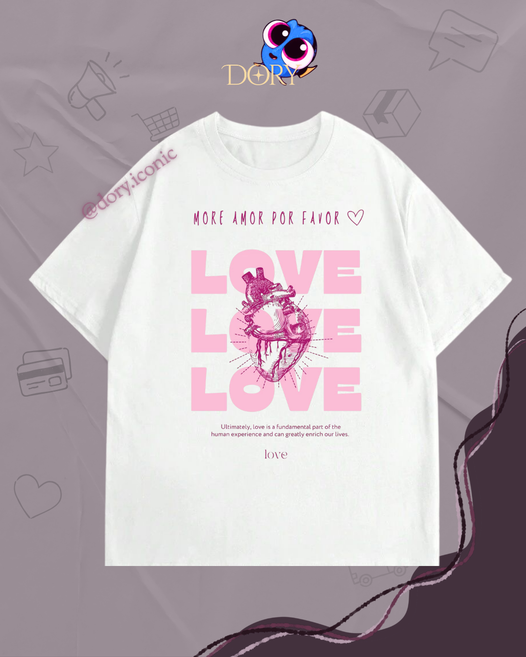 Tshirt oversize love