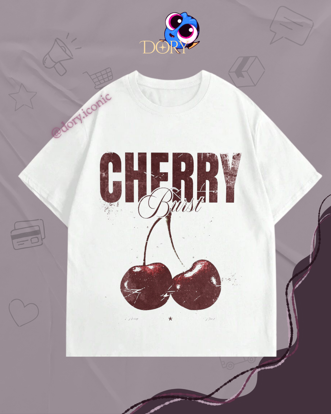 Cherry oversized burst