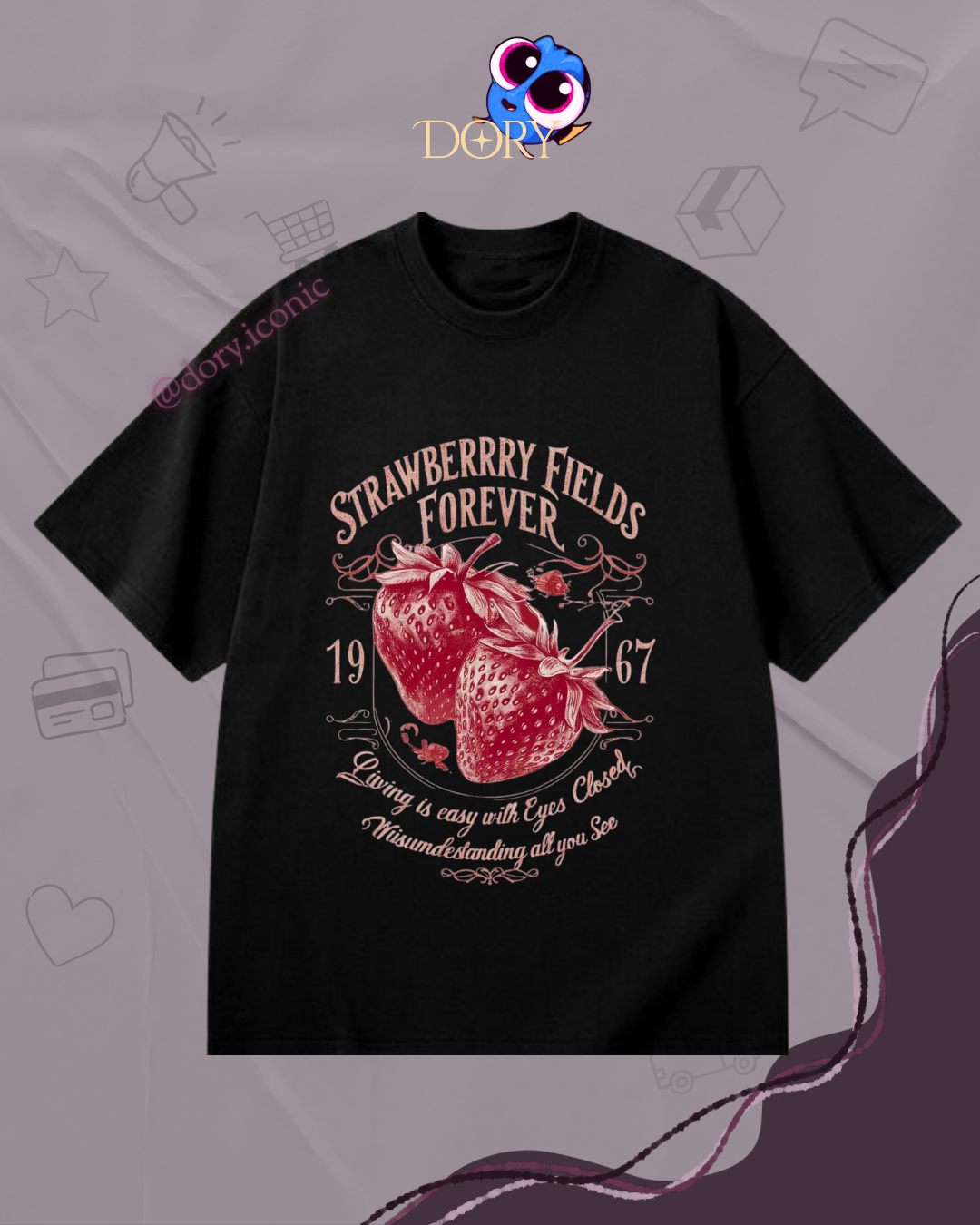 tshirt oversize strawberry