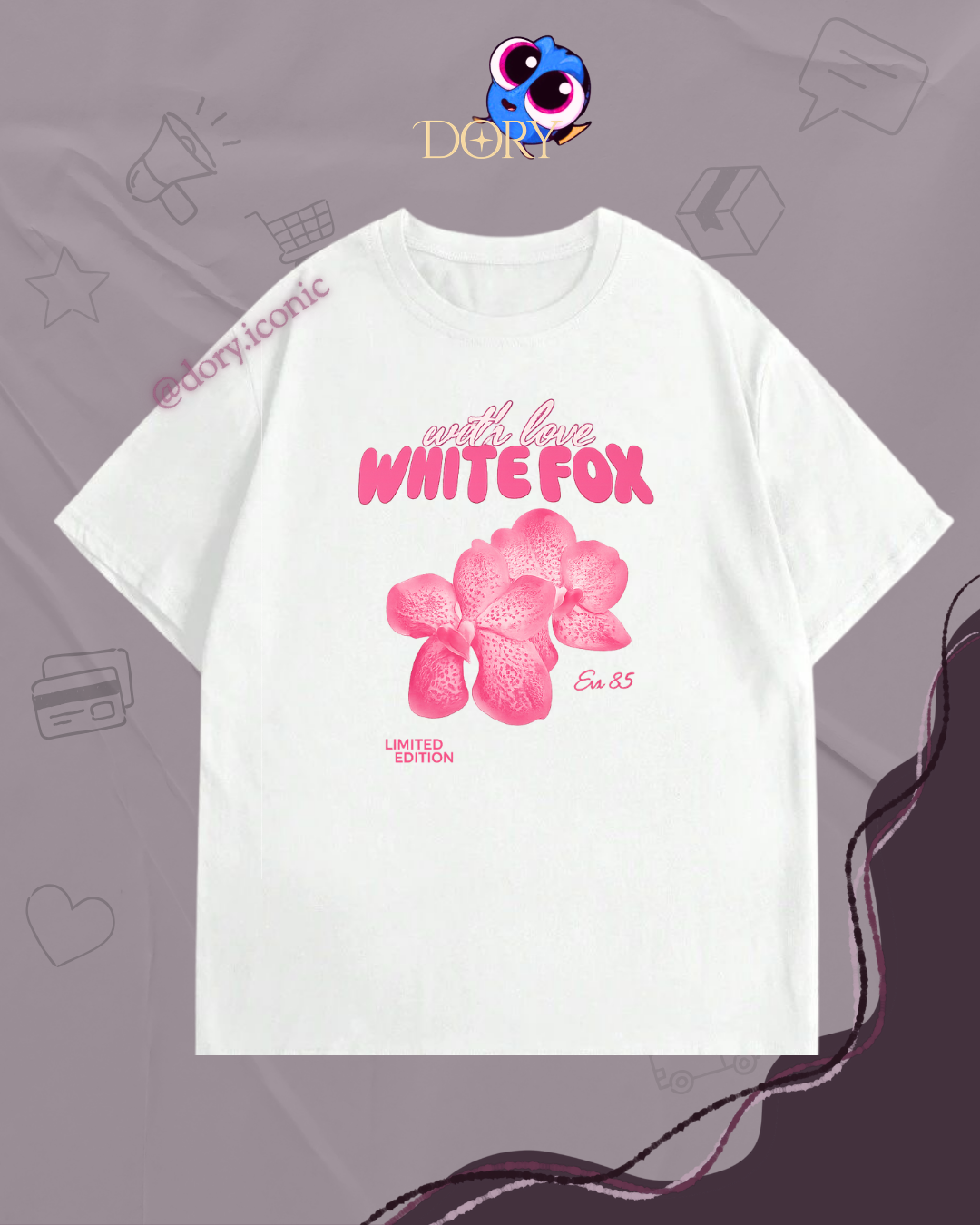 White fox tshirt oversize