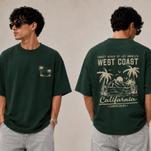 California West Coast Oversized T-Shirt – Pack 2